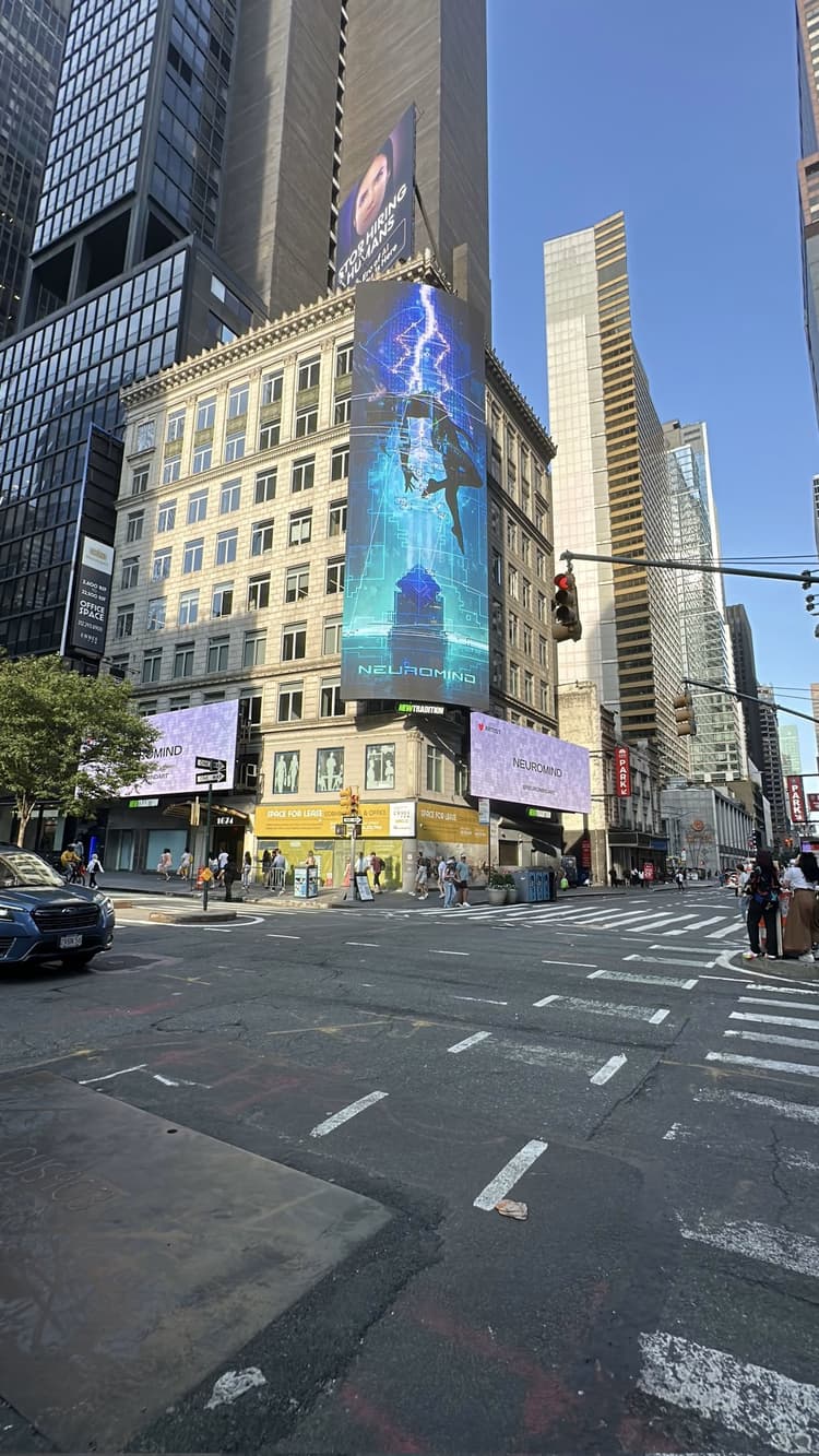 Neuromind billboard in Times Square